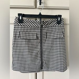 005 Urban Outfitters Black and Cream Gingham Skirt